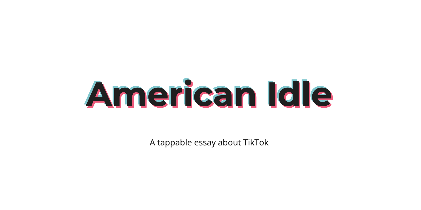 American Idle by Alesia Holliday American Idle by Alesia Holliday
